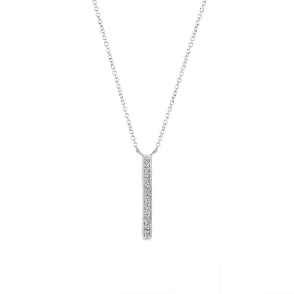 015 Ct Natural Diamond Bar Necklace Pendant 389$